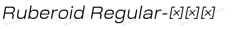 Ruberoid Regular字体转换